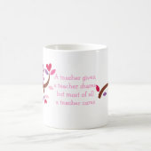 先生が気にする賢いフクロウ コーヒーマグカップ (中央)