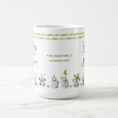 先生が永遠に可愛い動物を育てる種を植える コーヒーマグカップ (中央)
