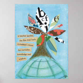 先生が火のポスターに火をつける ポスター