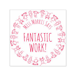 先生が素晴らしいスタンプをパーソナライズされた言う セルフインキングスタンプ