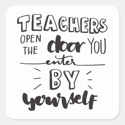 先生が自分で入力するドアを開ける スクエアシール (正面)