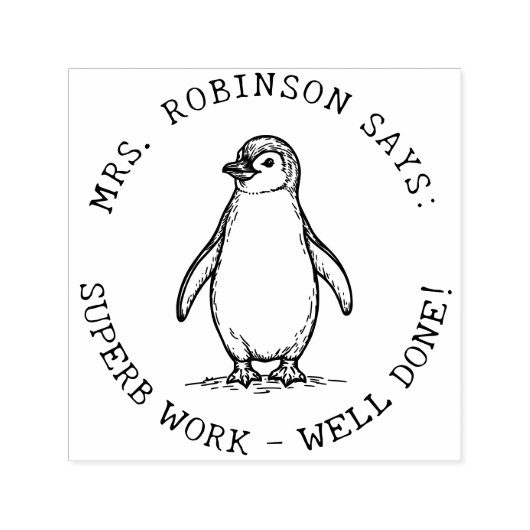 先生が自分のかわいいペンギンを作り上げる絶品 セルフインキングスタンプ (デザイン)