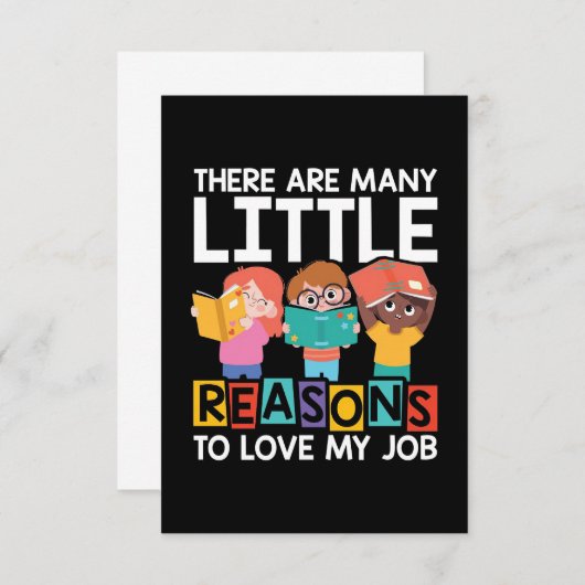 先生が自分の仕事を好きになる理由 サンキューカード (正面/裏面)