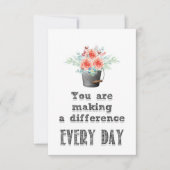 先生が違いを生んでいる サンキューカード (正面)