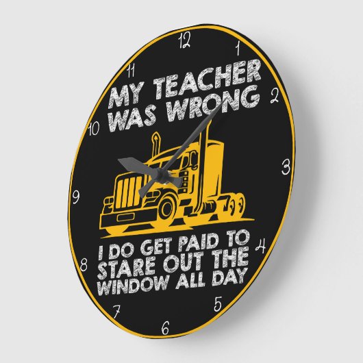 先生が間違っている:窓を見つけるために支払われる ラージ壁時計 (傾斜)