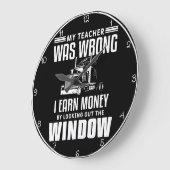 先生が間違って金を稼いだ ラージ壁時計 (傾斜)