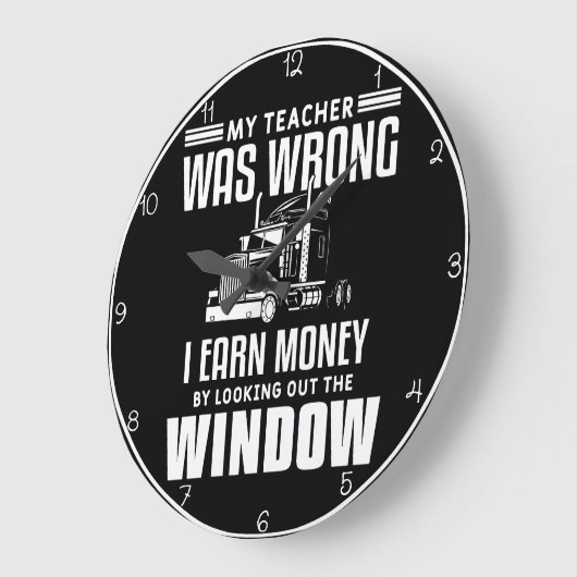 先生が間違って金を稼いだ ラージ壁時計 (傾斜)