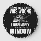 先生が間違って金を稼いだ ラージ壁時計 (正面)