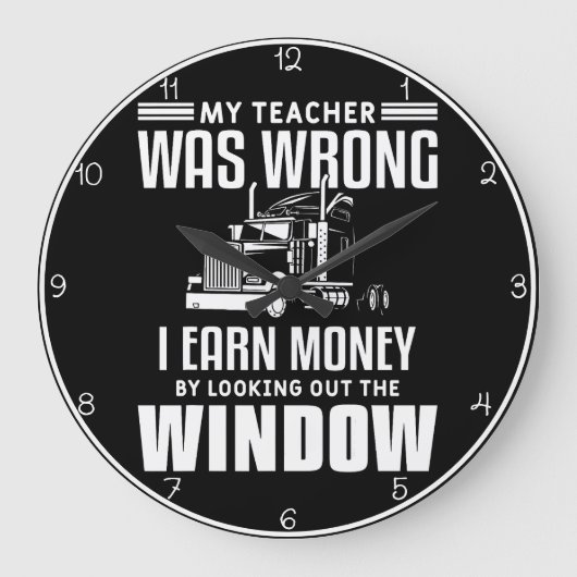 先生が間違って金を稼いだ ラージ壁時計 (正面)