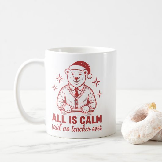 先生が静かなわけないって言ったクリスマス コーヒーマグカップ (ドーナツ)