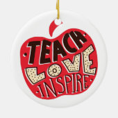 先生ことわざ引用文パーソナライズされた20未満のギフト セラミックオーナメント (裏面)