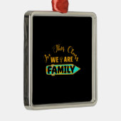 先生このクラスで私たちは家族 メタルオーナメント (右)