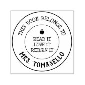 先生この本は次のものだパーソナライズされた セルフインキングスタンプ (デザイン)