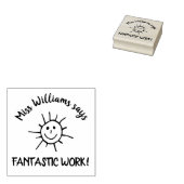 先生さんの素晴らしい作品がウッド・アート・スタンプを褒める ラバースタンプ (押印)