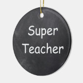 先生すごいシャルボードデザインギフトアイディア セラミックオーナメント (左)