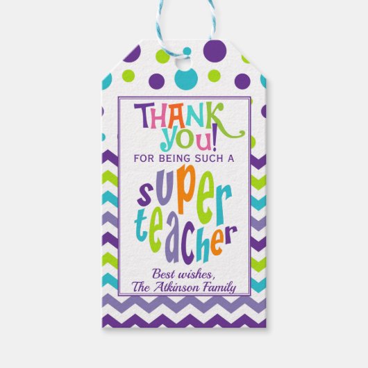 先生すごい感謝ありがとう ギフトタグ (正面)