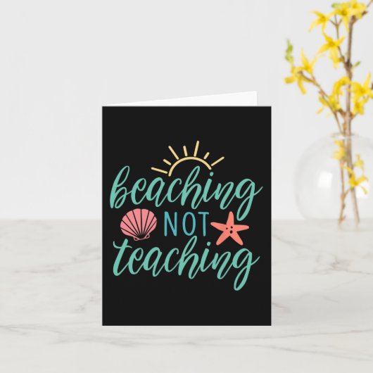 先生たちの夏休みの授業はない カード (黄色い花)