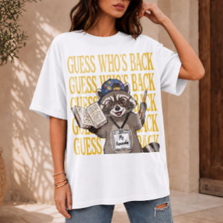 先生だれかな?たぬきの先生 ローリエプレート トライブレンドTシャツ