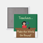 先生で世界を動かす マグネット (正面/裏面)