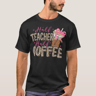 先生とコーヒーの半分ずつ 初めての学校の後ろ姿 Tシャツ