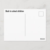 先生と一緒に学校に戻る子供たち ポストカード (裏面)