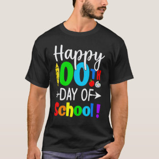 先生と子供たちへの100日目の学校おめでとう100日目 Tシャツ