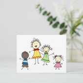 先生と子供 ポストカード (スタンド正面)