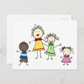 先生と子供 ポストカード (正面/裏面)