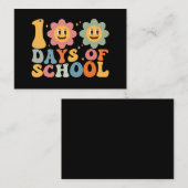 先生と子供 レトロ グルーヴィー 100日間の学校生活 名刺 (正面/裏面)