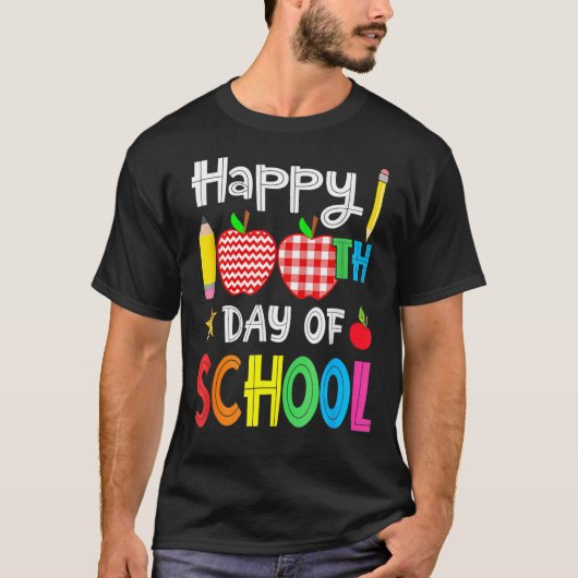 先生と学生のための学校の幸せ100日 Tシャツ (正面)