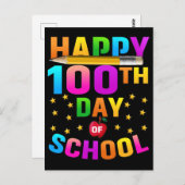 先生と学生のための幸せな100th日 ポストカード (正面/裏面)