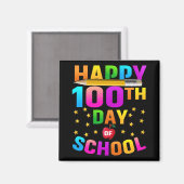 先生と学生のための幸せな100th日 マグネット (正面/裏面)