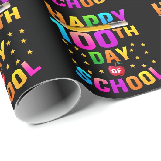 先生と学生のための幸せな100th日 ラッピングペーパー (ロールコーナー)