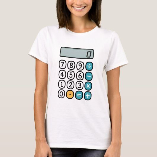 先生と学生のための電卓数学Tシャツ Tシャツ (正面)