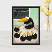 先生と学生のノートカード カード (黄色い花)