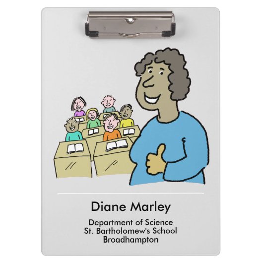 先生と教室のテーマ クリップボード (正面)