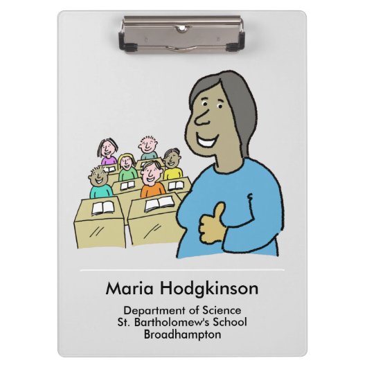 先生と教室のテーマ クリップボード (正面)