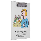 先生と教室テーマおもしろいデザイン クリップボード (右)