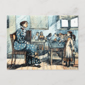 先生と生徒たち。ヴィンテージアートポストカード ポストカード (正面)