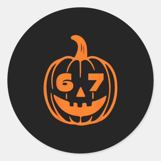先生と生徒のためのハロウィンコスチューム Six Seven ラウンドシール (正面)