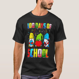 先生と生徒のための100日目の学校のノームのハッピーギフト Tシャツ