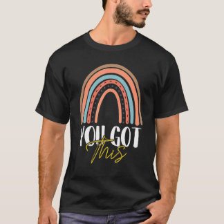 先生と生徒のテストの日虹のあなたならできる Tシャツ