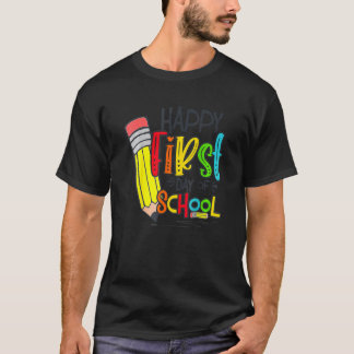 先生と生徒の学校最初の日 バック Tシャツ