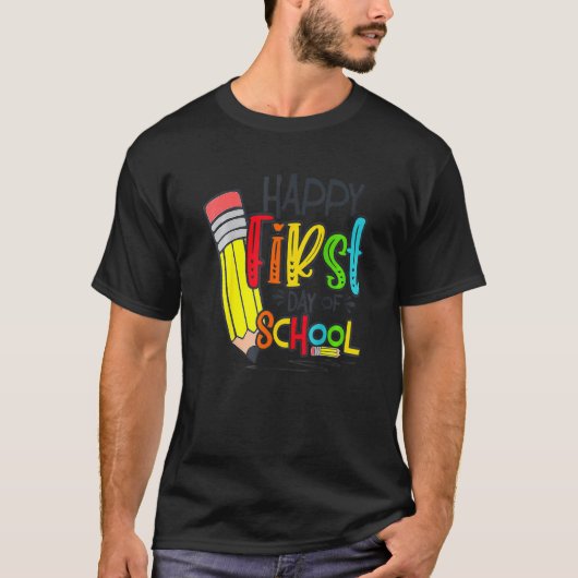 先生と生徒の学校最初の日 バック Tシャツ (正面)