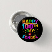 先生と生徒の100日目の学校おめでとう 缶バッジ (正面&裏面)