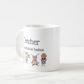 先生と知的な悪感動的引用文 コーヒーマグカップ (正面左)