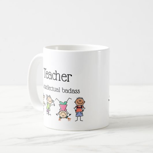 先生と知的な悪感動的引用文 コーヒーマグカップ (正面左)