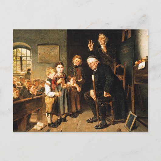 先生と絵画学生ファインアート ポストカード (正面)