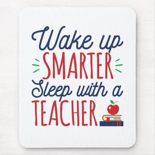 先生と頭が切れるして寝る マウスパッド (正面)