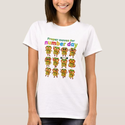 先生とScのための楽しい数学Tシャツ ナンバーデー Tシャツ (正面)